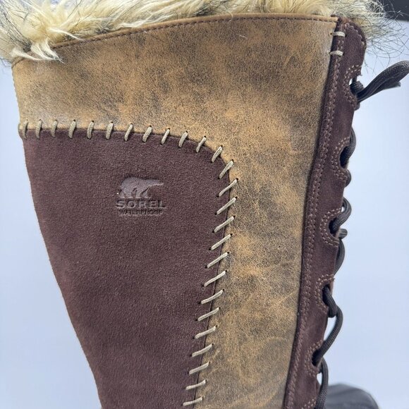 Sorel Cate the Great Brown Waterproof Leather  Winter Duck Boots Size 8 - Picture 8 of 16